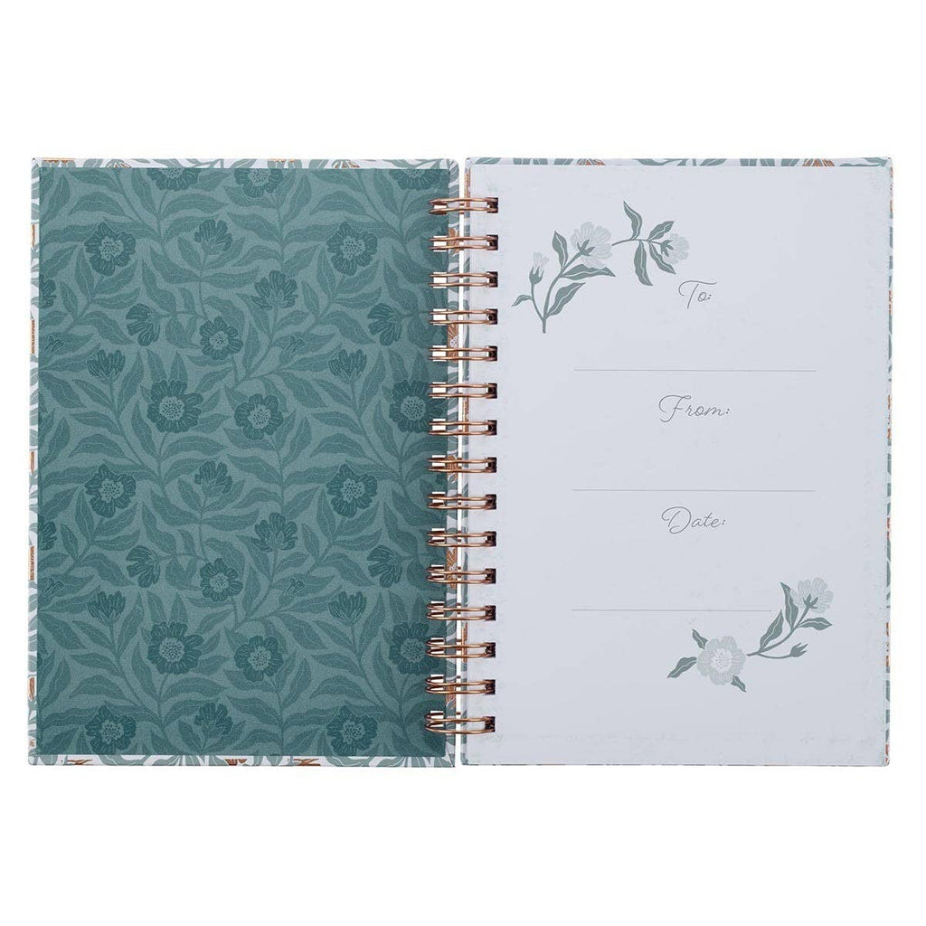 Sufficient Grace 2 Corinthians 12:9 - Teal Floral Journal