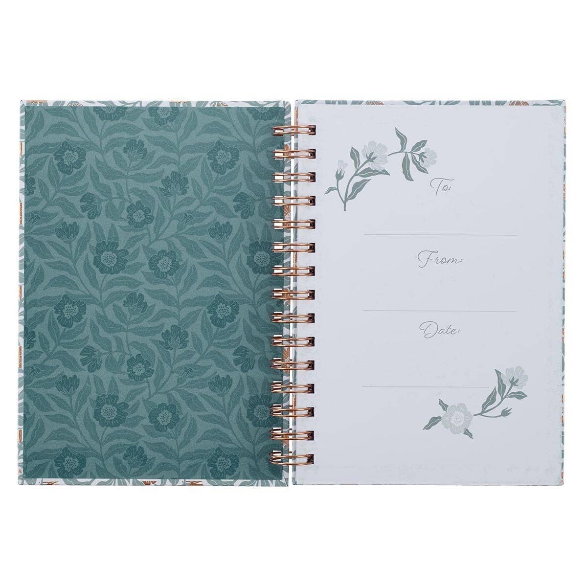 Sufficient Grace 2 Corinthians 12:9 - Teal Floral Journal