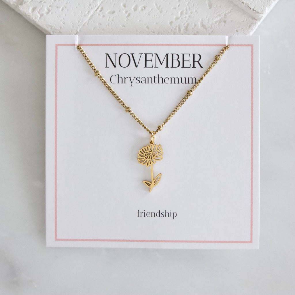 Birth Flower Necklace