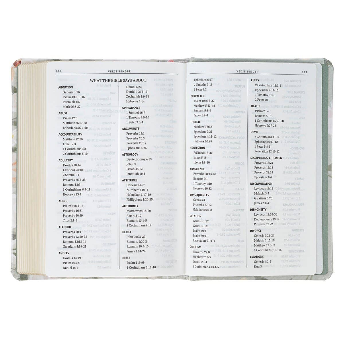 “He Restoreth My Soul” Floral KJV Compact Bible – Psalm 23:3