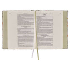 “Nevertheless Not My Will” Sage Green Floral KJV Large Print Note-Taking Bible – Luke 22:42