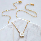 Mother of Pearl Flower Necklace