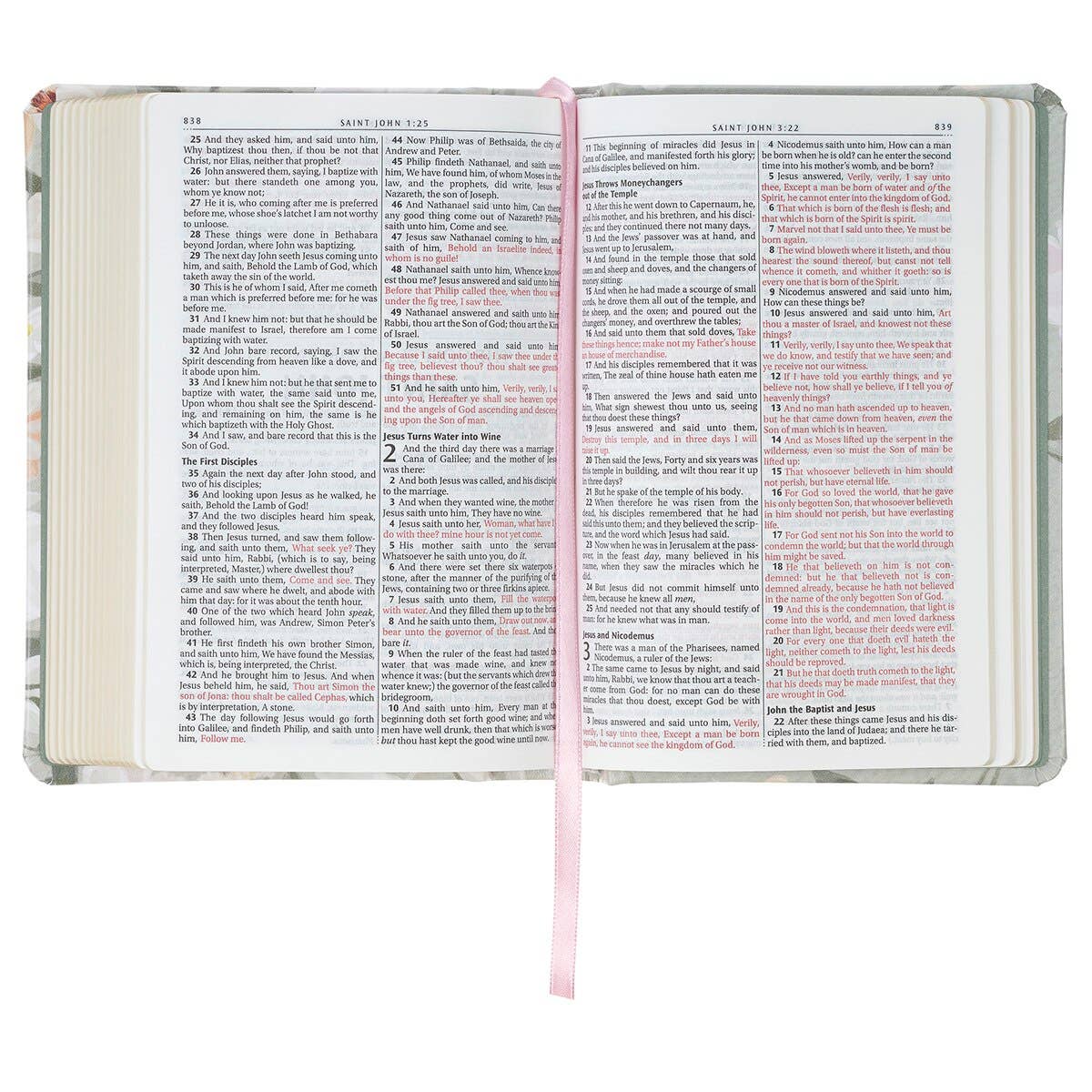 “He Restoreth My Soul” Floral KJV Compact Bible – Psalm 23:3