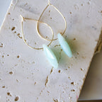 Teardrop Hoop Earrings - Amazonite