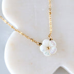 Mother of Pearl Flower Necklace
