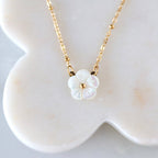 Mother of Pearl Flower Necklace