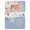 Blue Floral Scripture Notebook Set of 3 - Colossians 3:2