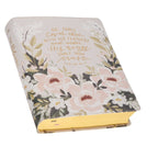 “He Shall Cover Thee” Cream Floral KJV Note-Taking Bible – Psalm 91:4