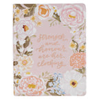 “Strength & Honor” Peach Floral KJV Note-Taking Bible – Proverbs 31:25