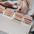 Pastel Floral Bible Tabs – Gold Foil Scripture Index Tabs