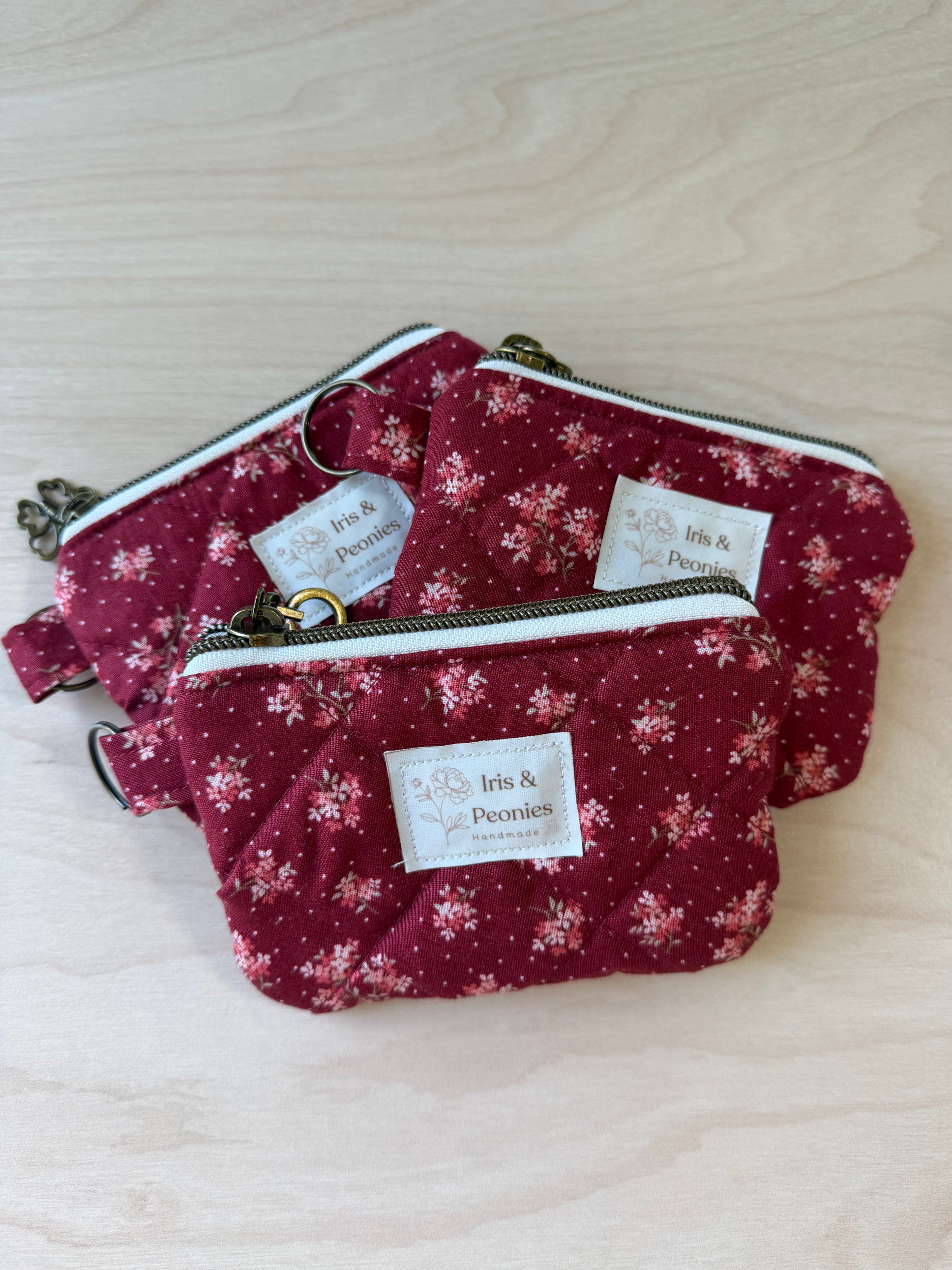 Keychain Wallet - Red Wine Bouquets
