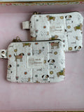 Keychain Wallet - White Puppy Parade
