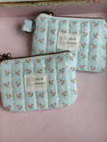 Keychain Wallet - Blue Garden Gingham
