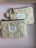 Keychain Wallet - Warm Linen Rose Dot