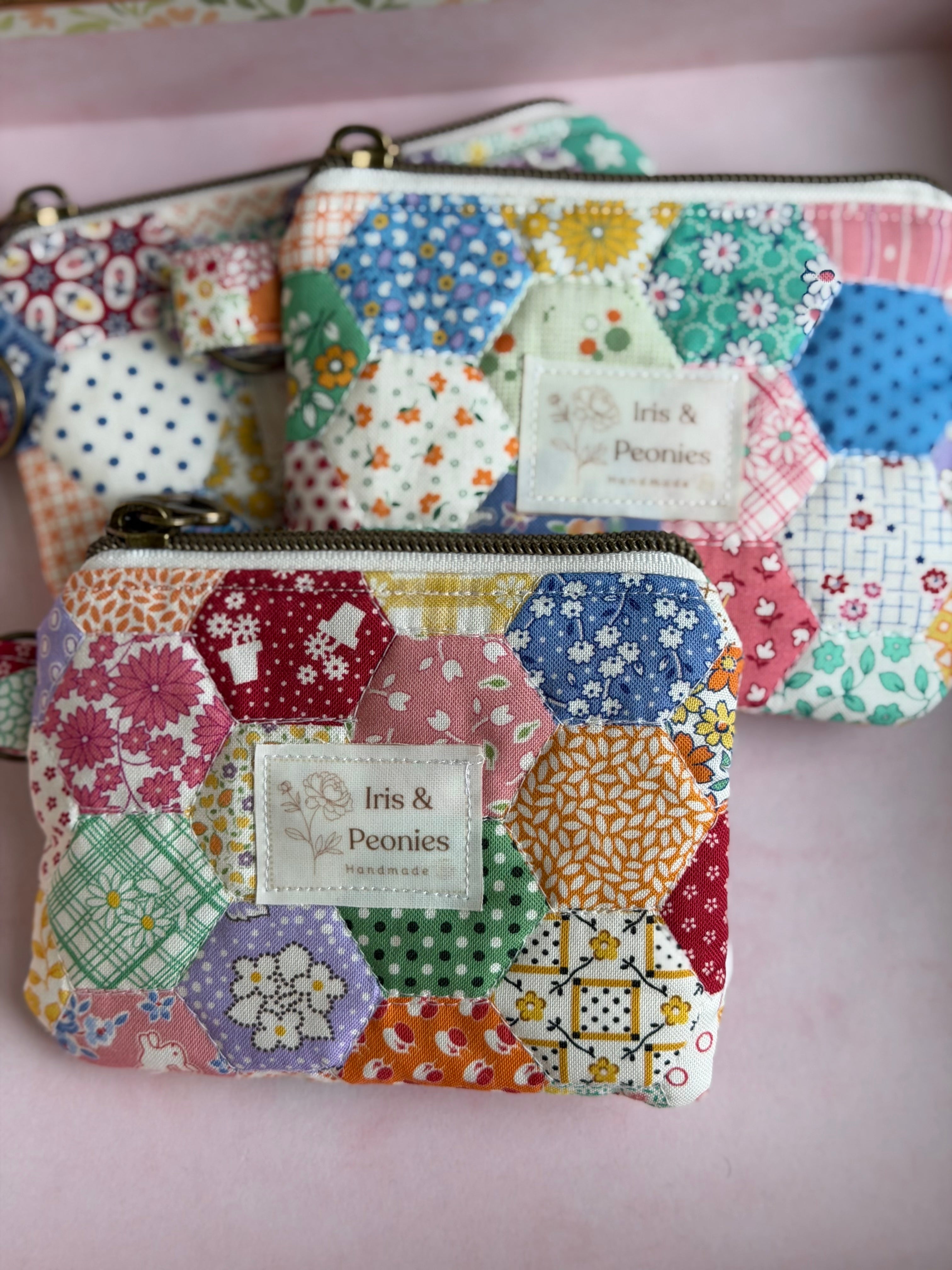 Keychain Wallet - Vintage Patchwork Garden