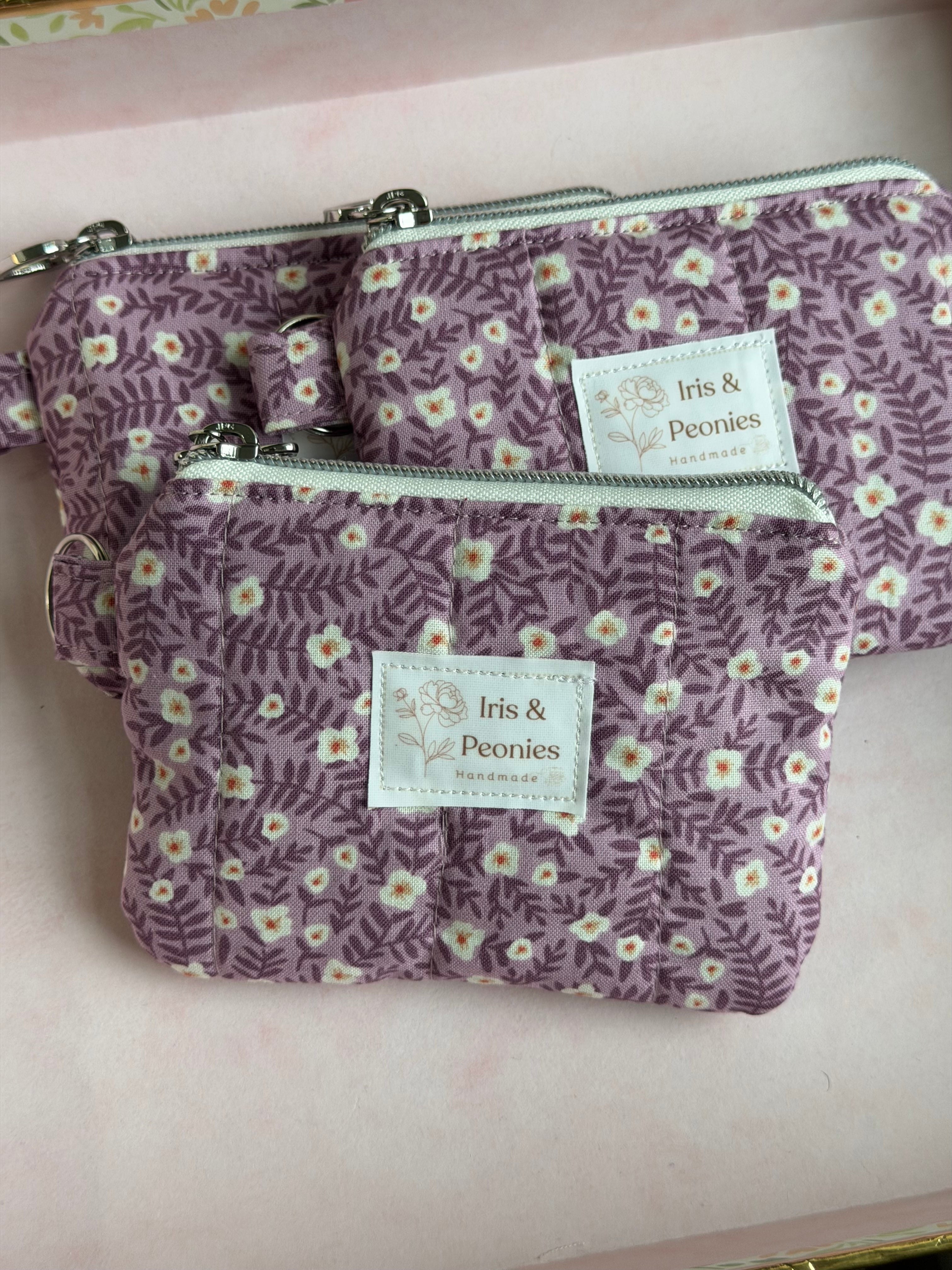 Keychain Wallet - Plum Fern Meadow