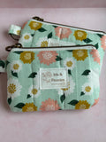 Keychain Wallet - Fresh Mint Chrysanthemums
