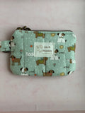 Keychain Wallet - Sage Puppy Parade