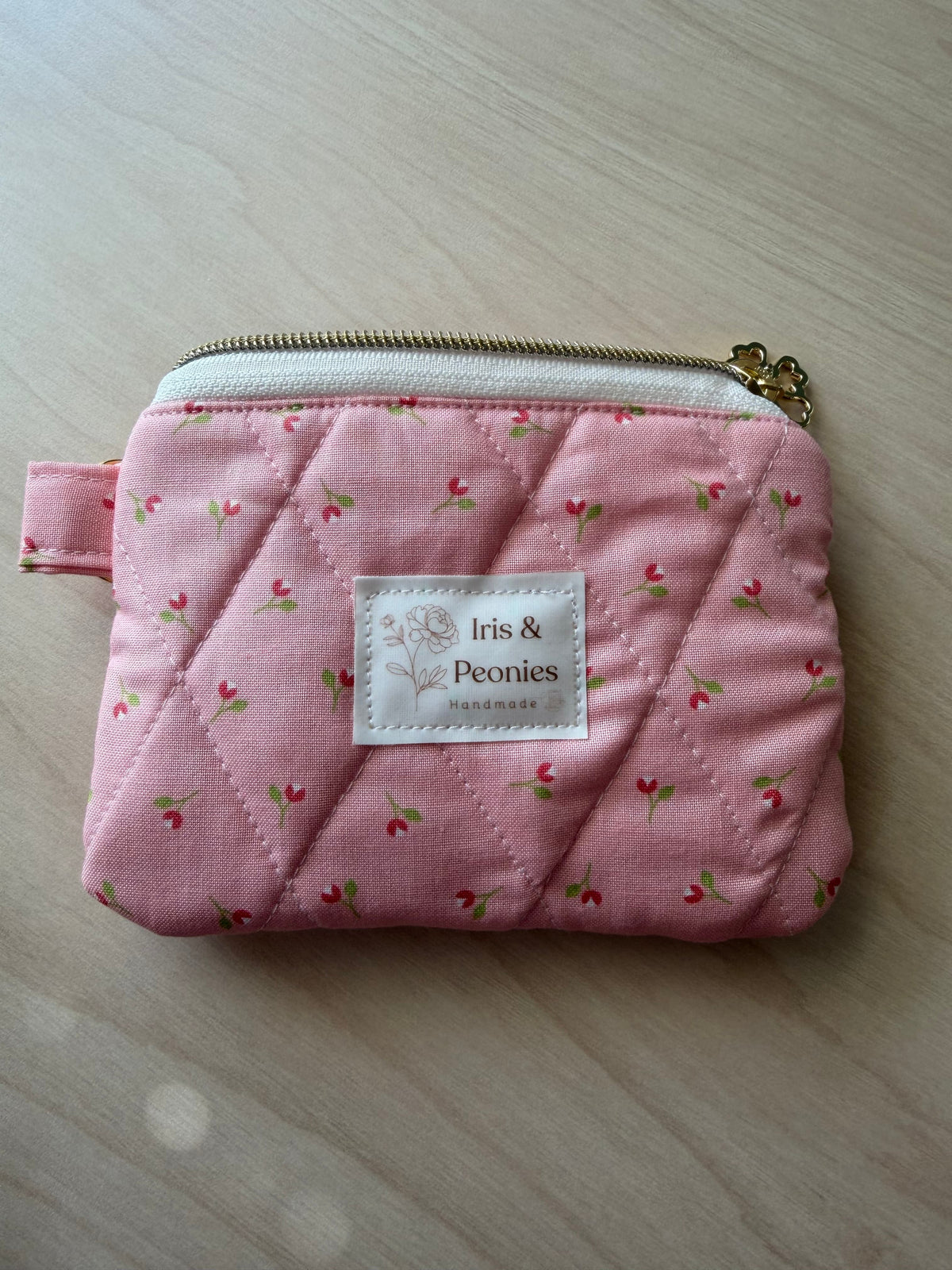Keychain Wallet - Pretty Pink Rosebuds