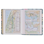 “Love the Lord Thy God” Teal Floral KJV Large Print Note-Taking Bible — Matthew 22:37