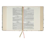 “He Shall Cover Thee” Cream Floral KJV Note-Taking Bible – Psalm 91:4
