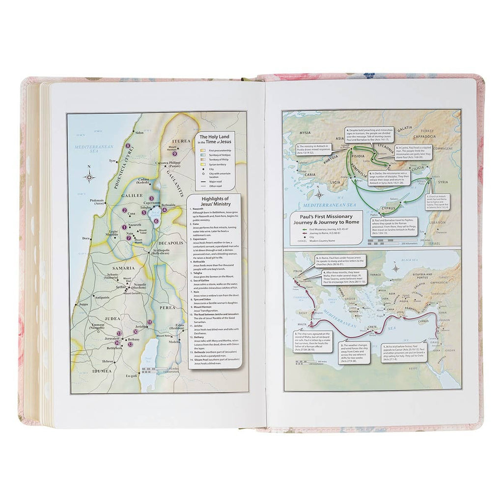 “For I Know the Plans” Pink Floral KJV Giant Print Bible – Jeremiah 29:11