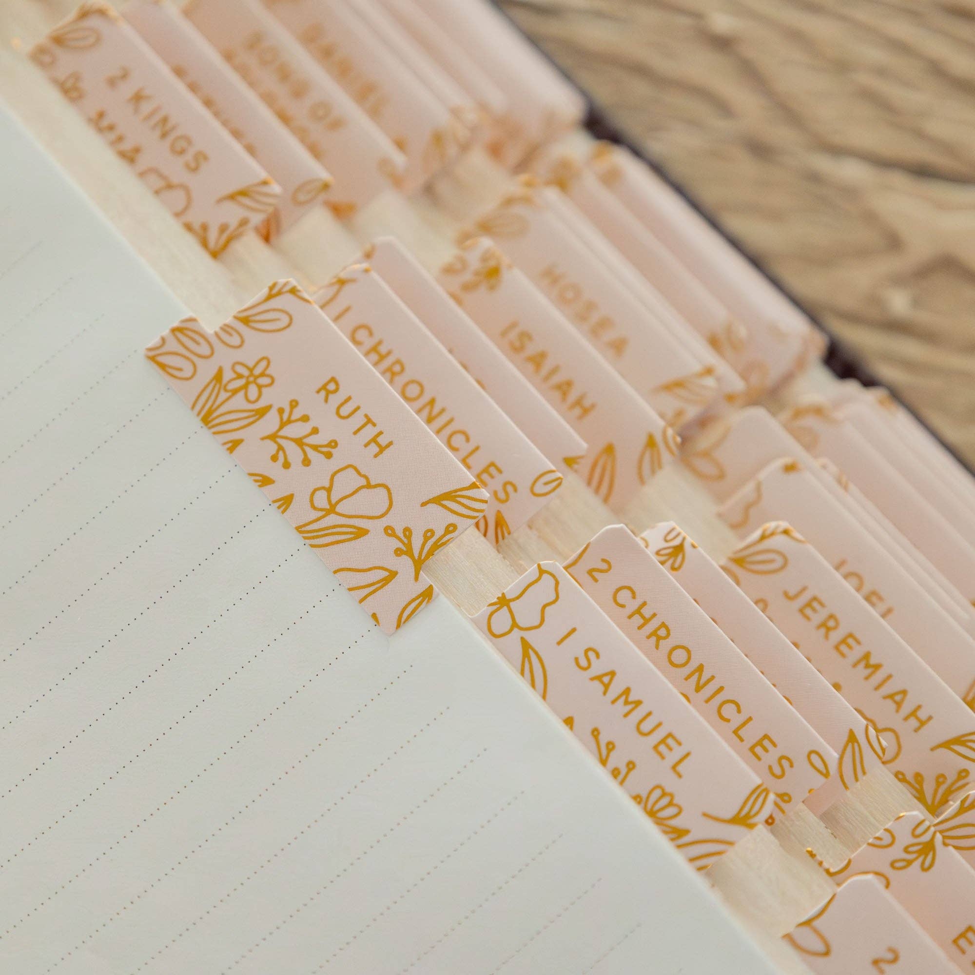 Gold Foil Bible Tabs - Carnation
