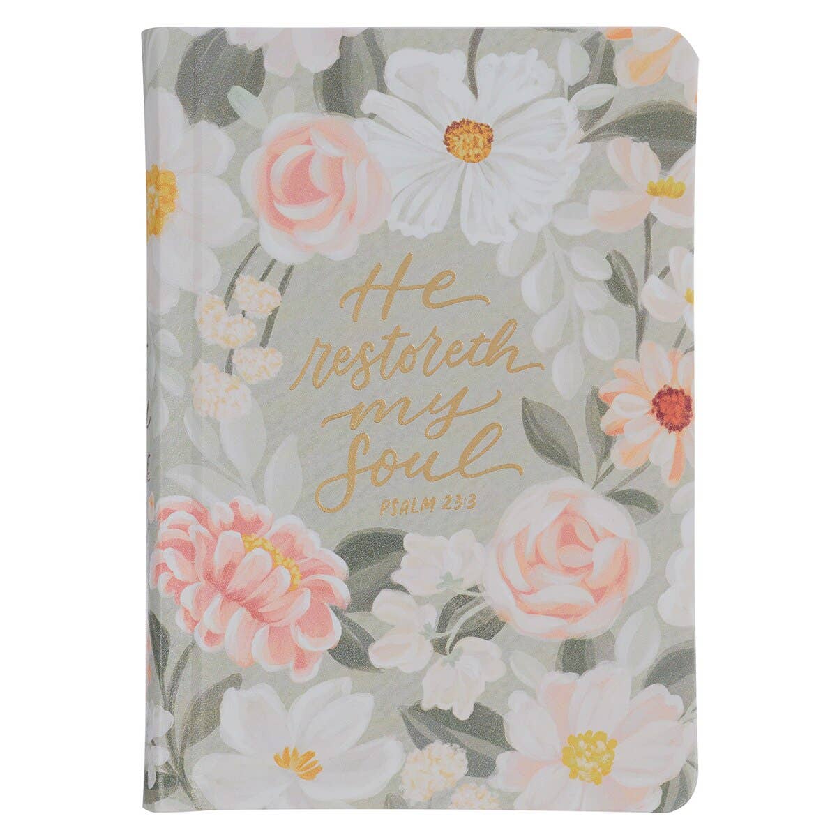 “He Restoreth My Soul” Floral KJV Compact Bible – Psalm 23:3