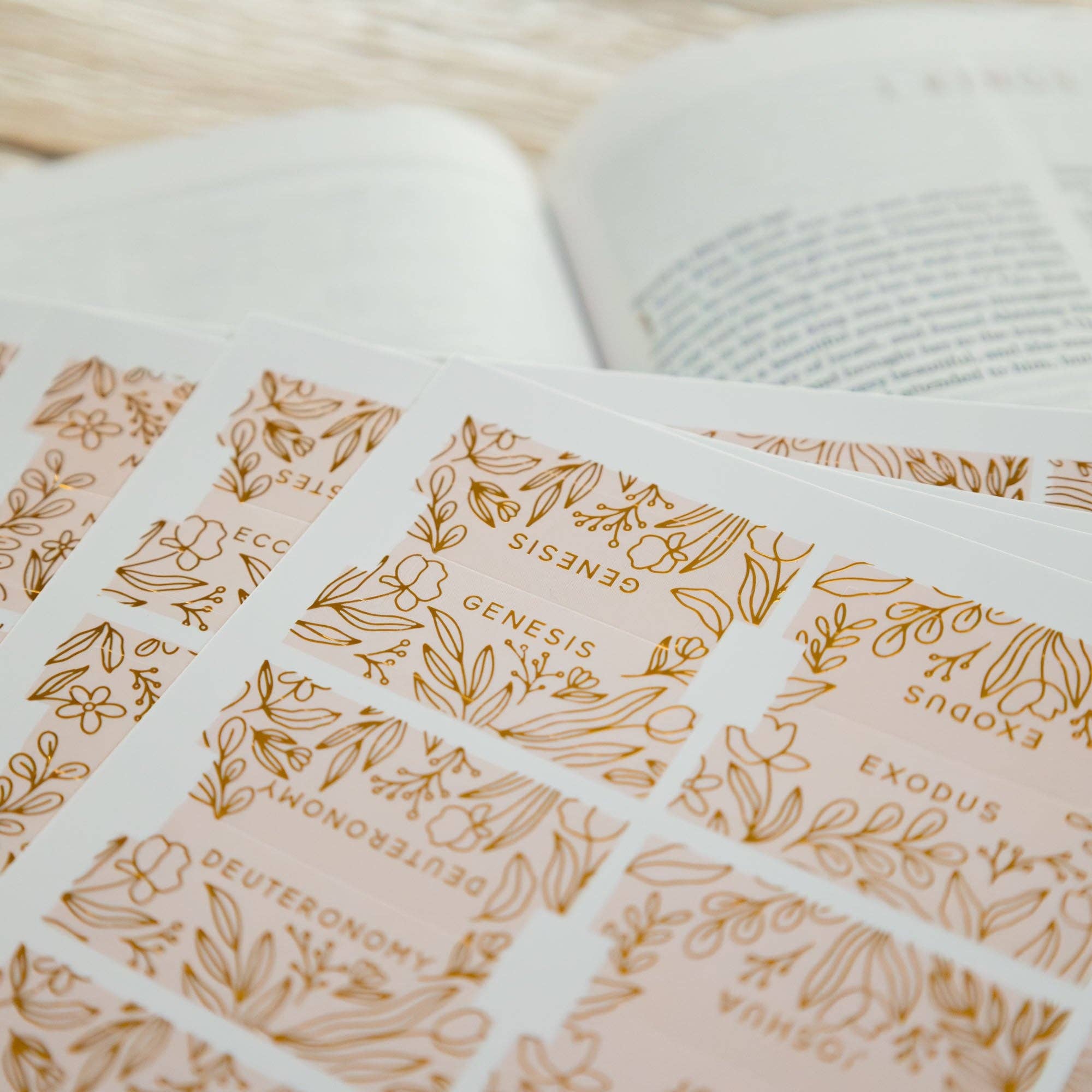 Gold Foil Bible Tabs - Carnation