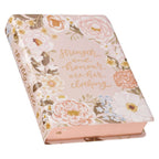 “Strength & Honor” Peach Floral KJV Note-Taking Bible – Proverbs 31:25