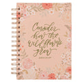 Consider How the Wildflowers Grow Luke 12:27 - Peach Floral Journal